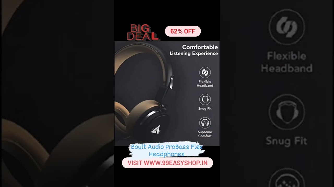 62% off on Boult Audio ProBass Flex Headphone Visitwww.99easyshop.in