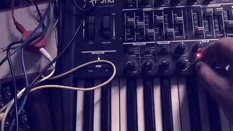 Moog Dfam with Minibrute transposing sequences