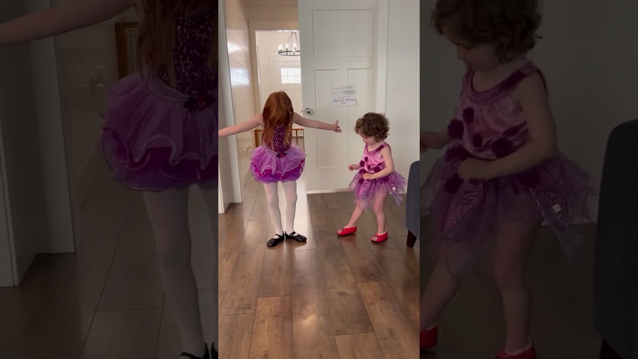 ADLEY Turns Into A BALLERiNA AforAdley Navey Her BiG SiSTER Practice BALLET Shorts