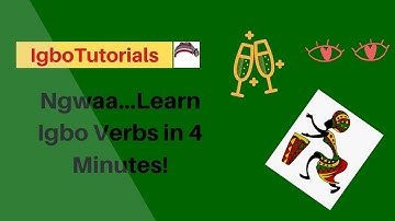 Learn Igbo Verbs Part 1