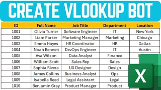 Create VLOOKUP Bot In Excel | Replace VLOOKUP Formula With BOT