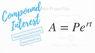 Compound Continuously using Natural Log to Solve for Time