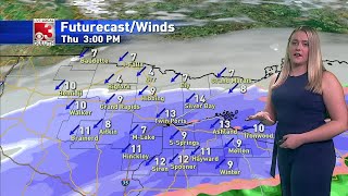 Updated placement and timing for Thursday’s snow