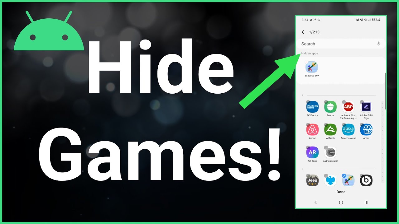 HOW TO HIDE ANY APP/GAME IN ANY ANDROID PHONE 