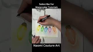 Watercolor Christmas Lights #shorts