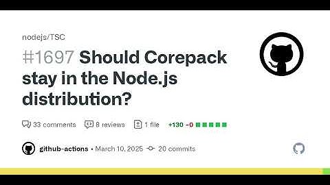 Should Corepack stay in the Node.js distribution? by github-actions[bot] · Pull Request #1697 · n...