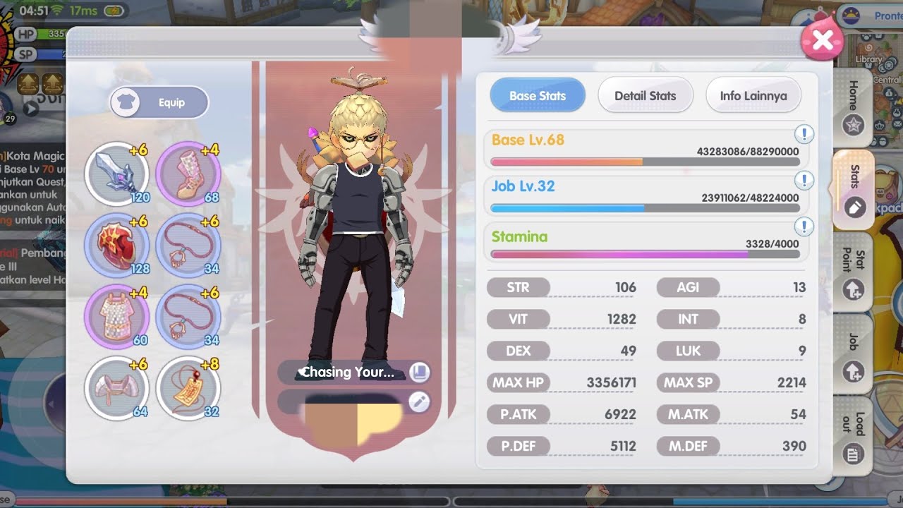 Paladin f2p ROX Lv 68 Solo Moonlight Cave Hard - YouTube
