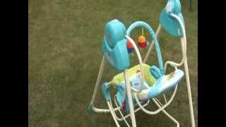 Modern baby cradle with music . Battery operated. Can use indoor or out door. Bring your baby out and play.