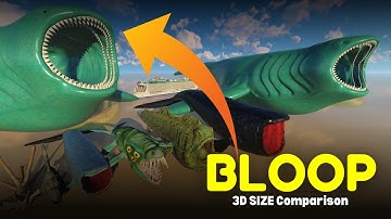 BLOOP SIZE Comparison 🐋 | Space Bloop  vs Ultima Bloop 🌊 vs El Gran Maja 🐉 | Real Scale with Diver🧍