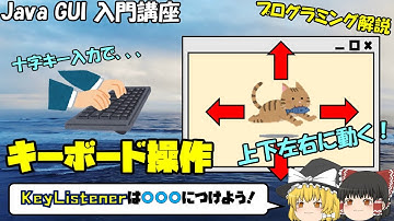 【Java GUI 入門】キーボード入力を受け付けるには？KeyListener(キーリスナー)を解説！【eclipse/Swing】