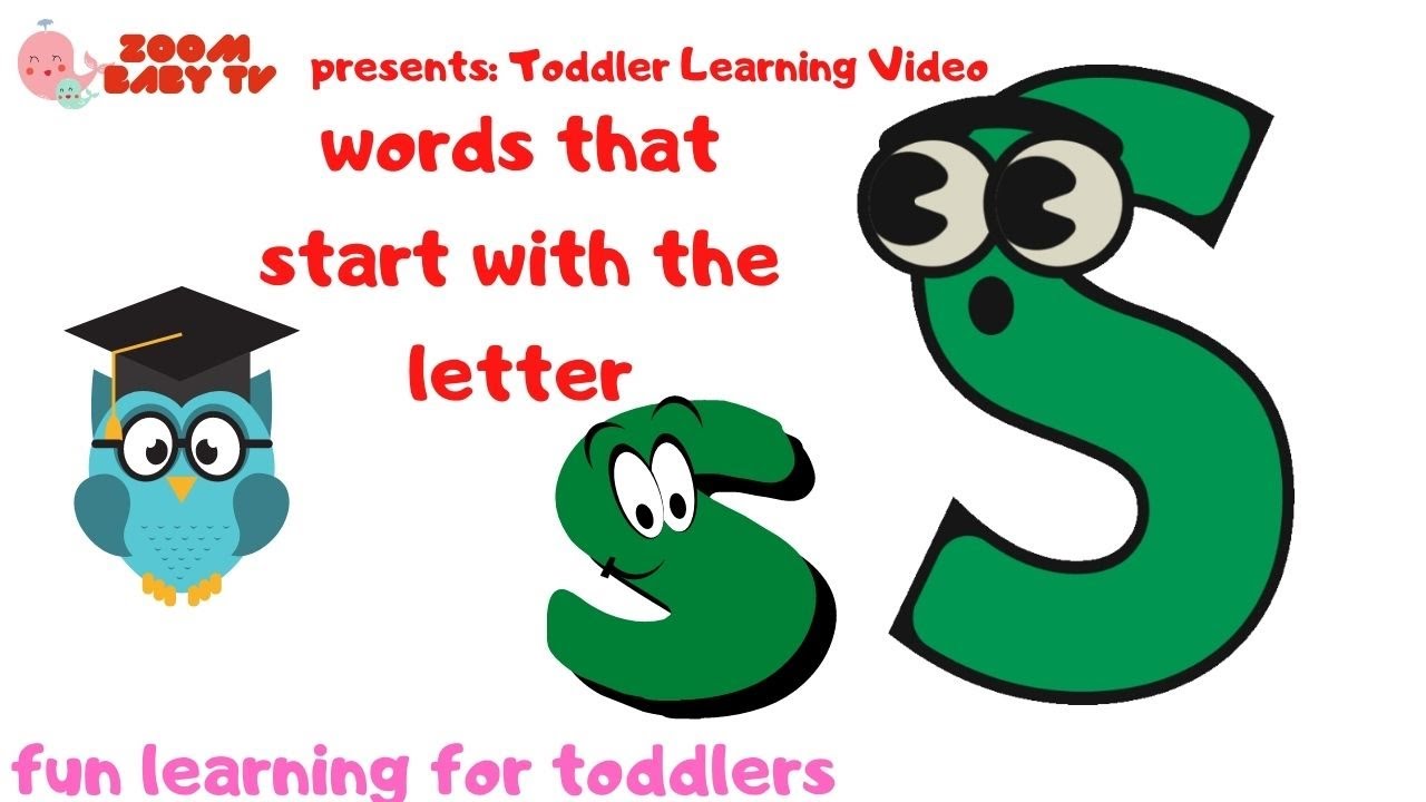 Zoom Learning Video for Toddlers 🔠 Learn new words starting with the letter S 🔡  Fun Learning