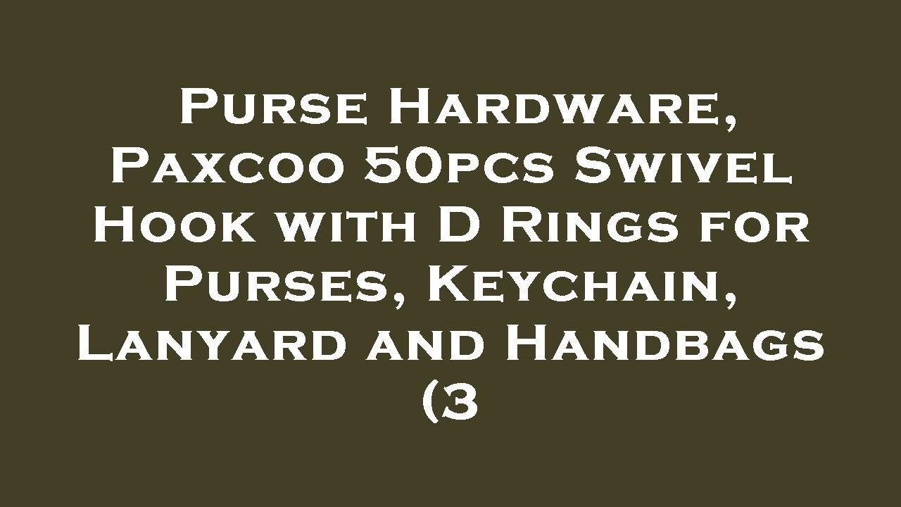 Purse Hardware, Paxcoo 50pcs Swivel Hook with D Rings for Purses