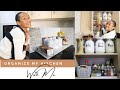 KITCHEN ORGANIZATION// Organize my kitchen cabinets and countertops with me