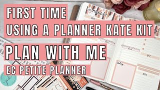 EC Petite Daily Planner Plan With Me First Time Using a Planner Kate Kit What I Like and Dislike