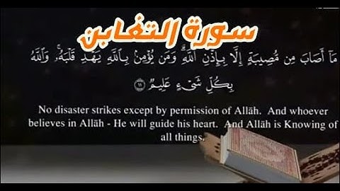 القرآن الكريم سورة التغابن صوت شجي يفرح القلب❤