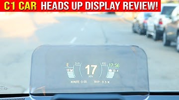Car Heads-up Display C1 HUD Review (GPS, Speed, Direction, RPM, OBD2, Wiiyii, XTOBD)