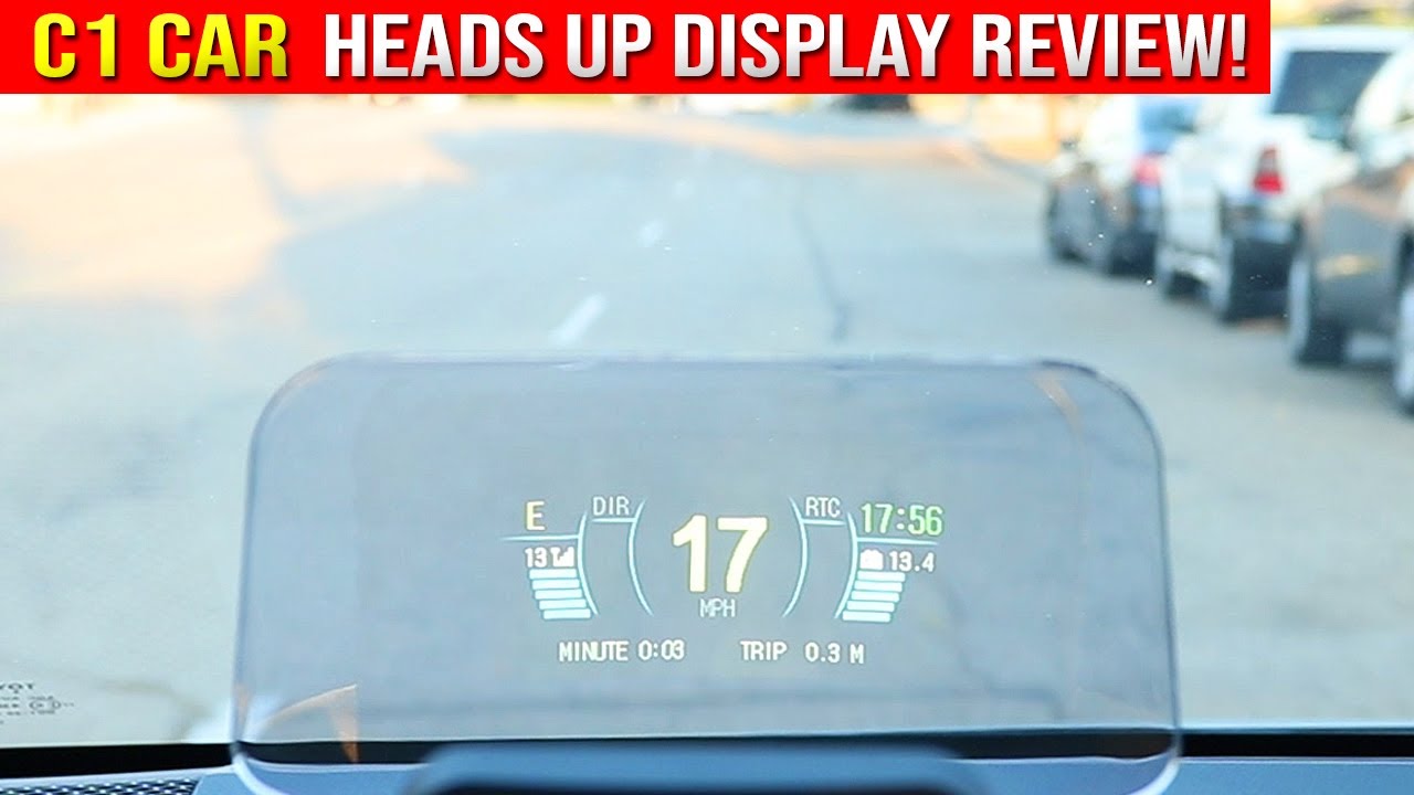 REAL Car Heads-up Display C1 HUD Review (GPS, Speed, Direction, RPM,  Voltage OBD2, Wiiyii, XTOBD) 