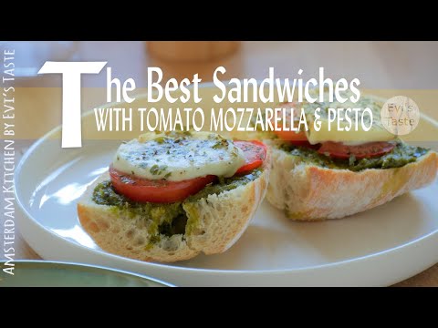 Video: Talong, Kamatis At Mozzarella Sandwich Sa Pesto Sauce