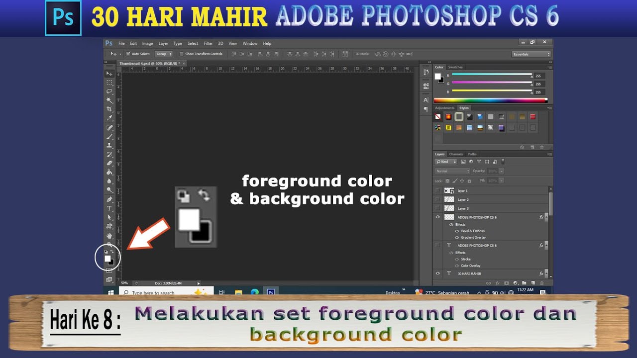 Hari ke - 8 Melakukan set foreground dan background color