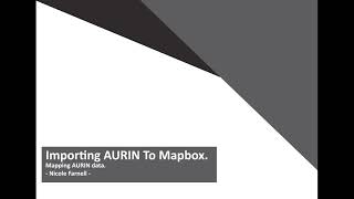 Importing AURIN To Mapbox