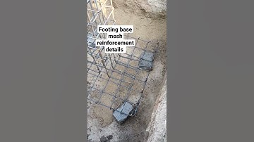 design of Footing/foundation base mesh reinforcement bar details#foundation#steeldesign#construction