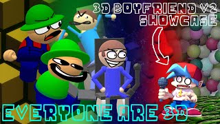 FNF - Dave and Bambi Golden Apple but everyone are 3D [3D Boyfriend Version 2 WIP Showcase]