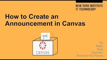 How to Create an Announcement in Canvas