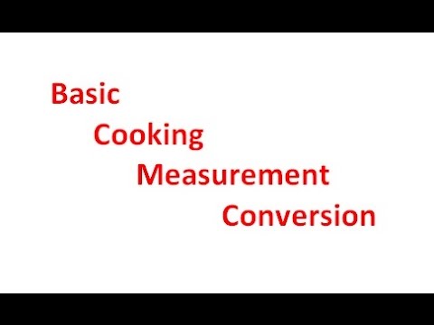 Basic Cooking Measurement Conversion Presented By Chinese Home Cooking Weeknight Show-11-08-2015