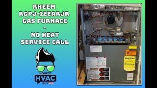 Rheem RGPJ-12EARJR gas furnace not working | HVAC service call | diagnostic