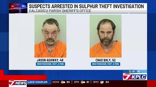 Two arrested in Sulphur traffic stop on stolen U-Haul after burglary revealing copper theft drug