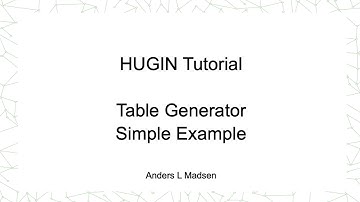 Table Generator Tutorial with Simple Example