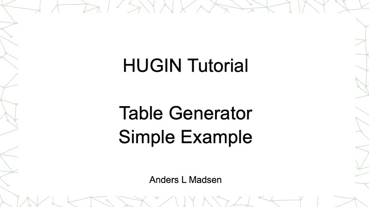 Learn How to Generate Tables Easily