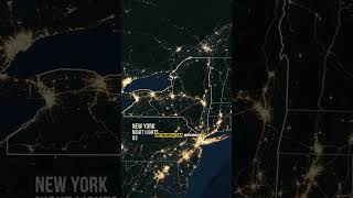 5 U.S. States That Shine Brightest at Night #USGeography #Maps #worldfacts #Shorts