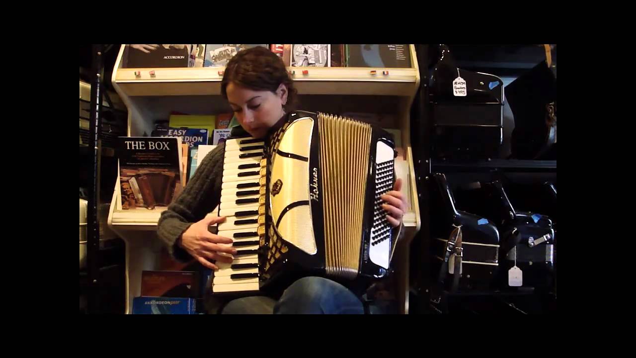 4927 - Black Gold Hohner Lucia IVP Piano Accordion LMMH 37 96