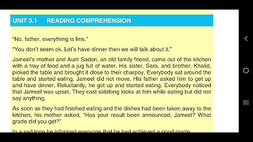 SECONDARY STAGE ENGLISH BOOK ONE,  UNIT 3.1, CHASING DREAMS,  READING EXPLANATION PART 1