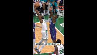 JAYLEN BROWN THROWS DOWN INSANE DUNK