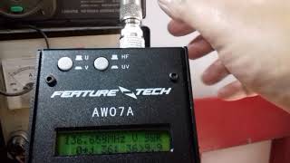 AW07A antenna analyzer numbers on SWR does not appear or move or change