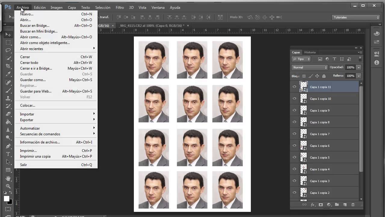 Plantilla objeto inteligente para imprimir fotos de con Tutorial en español