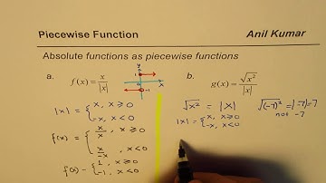 How to Write Algebraic Expression with Absolute Function as Piecewise Function