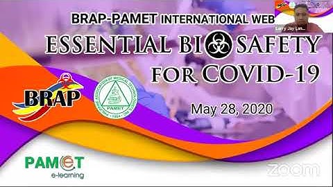 Webinar01 Essential biosafety in COVID-19