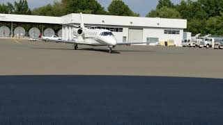 N843JS Departing the Ramp - KTEB