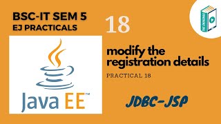 Enterprise Java Tutorial: JSP application to allow the user to modify the registration details