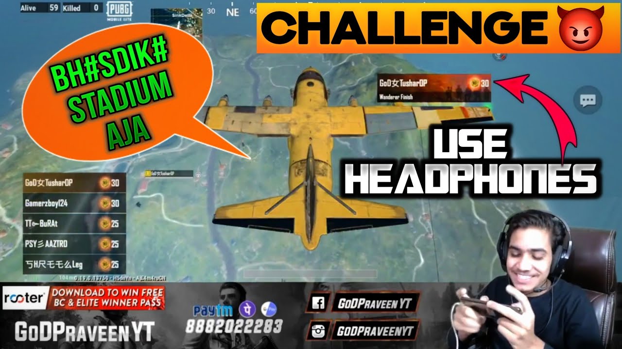 Enemies Challenge For GoDTushar  in Stadium | God Tushar Op 1v4 clutch in Pubg Mobile Lite