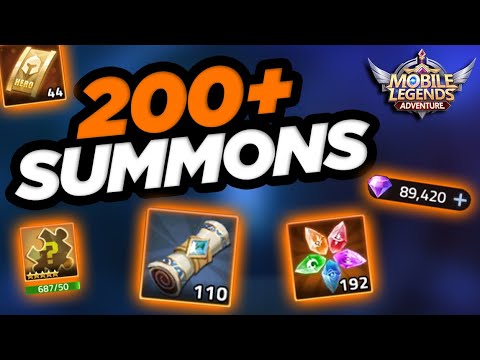 Over 200 SUMMONS in [Mobile Legends: Adventure]