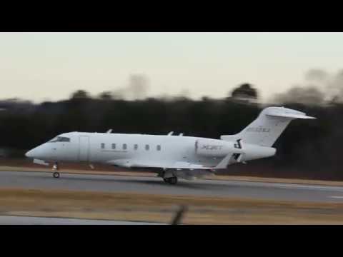 Xojet Challenger 300 Landing At Hickory Regional 1 14 18