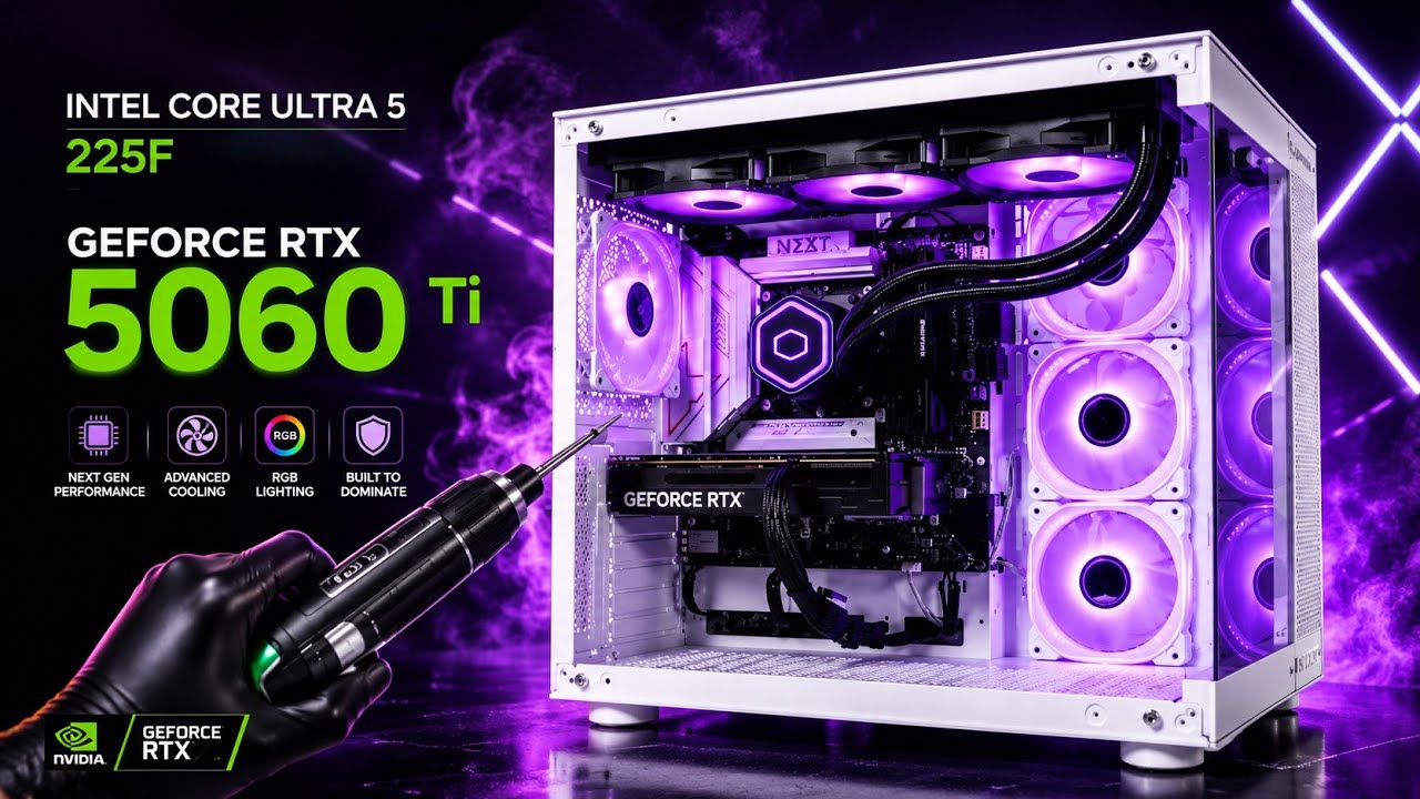 🔥 Intel Core Ultra 5 225F + RTX 5060 Ti Gaming PC Build 2026