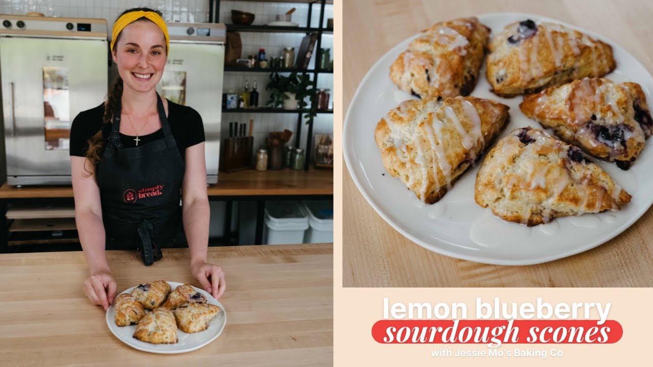 How To Make Lemon Blueberry Sourdough Scones | Recipe | Jessie Mo's Baking Co | Simply Bread Co.