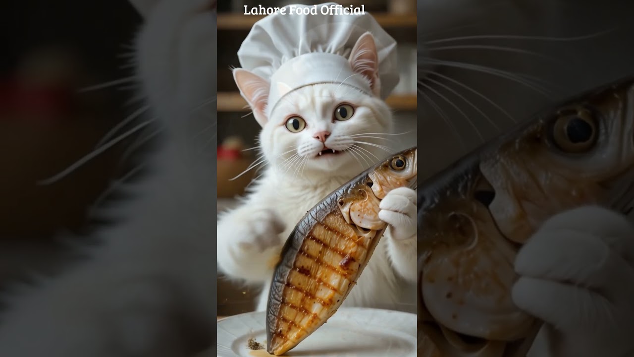 Chef Cat’s Grilled Fish Feast 🐟👨‍🍳 | Pixar-Style Cooking Animation 