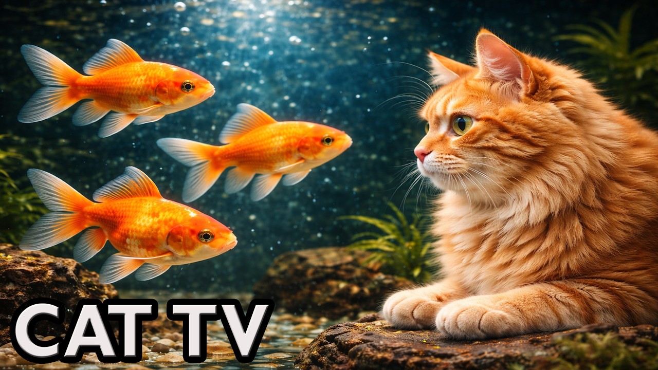 🔴 LIVE Cat TV for Cats to Watch 🐠 Relaxing Fish Aquarium (4K, No Music)
