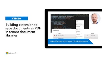 Building extension to save documents as PDF in tenant document libraries